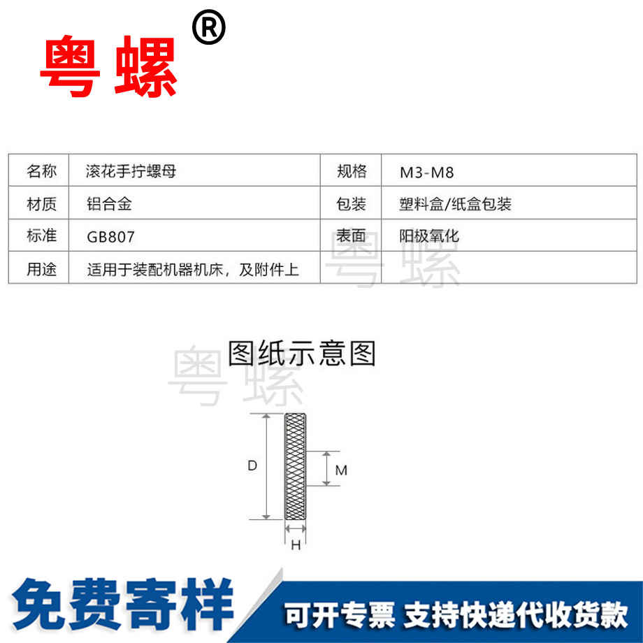 山南滾花螺母
