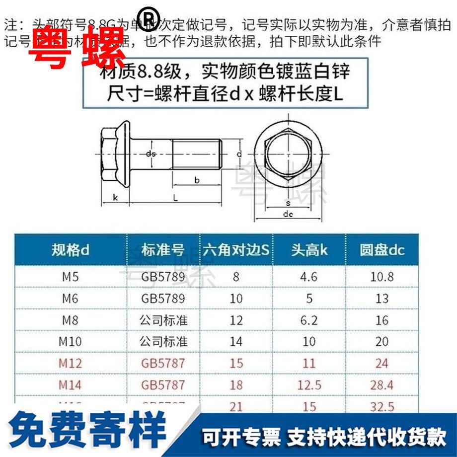 供應8.8級法蘭螺絲